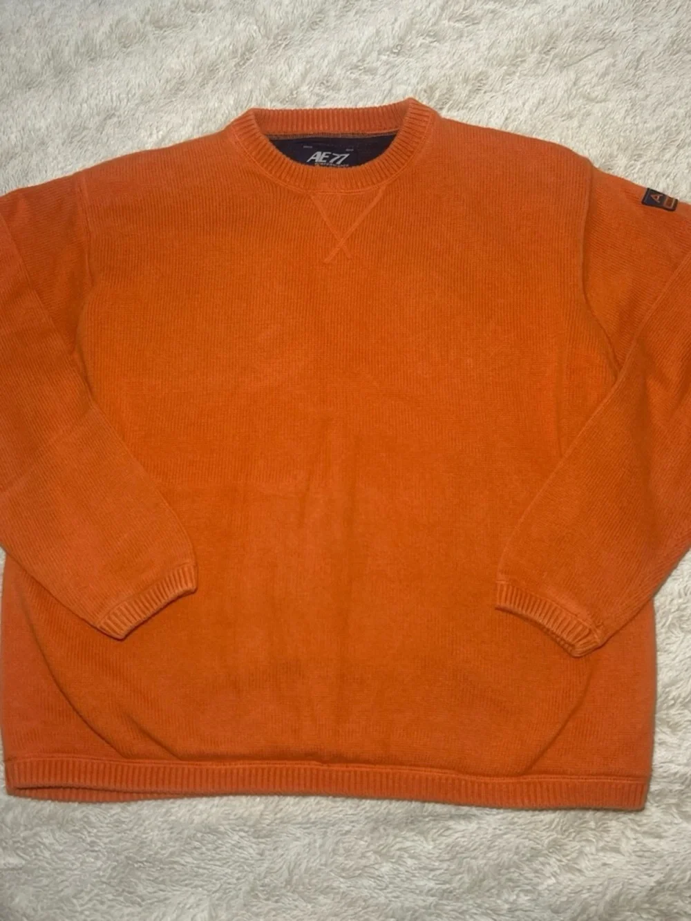 American Eagle Outfitters Orange Crewneck Sweater